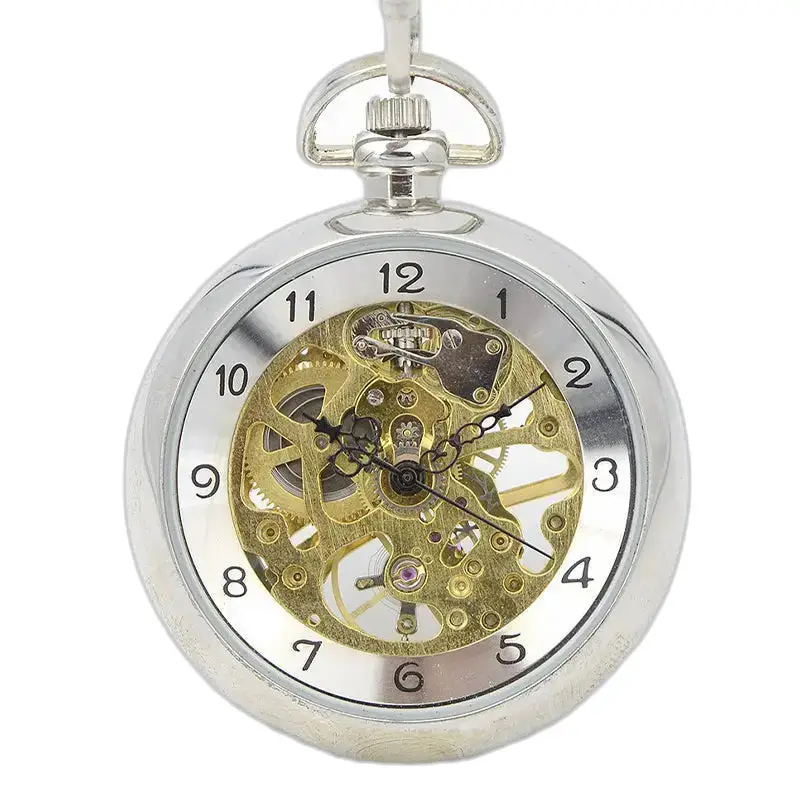Montre à Gousset Romaine Mécanique Luxe en argent, élégante et raffinée