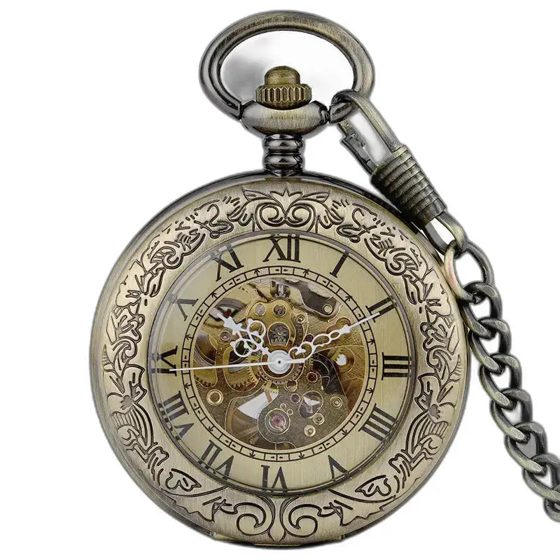 Montre Gousset Automatique Vintage Mécanique avec engrenages visibles