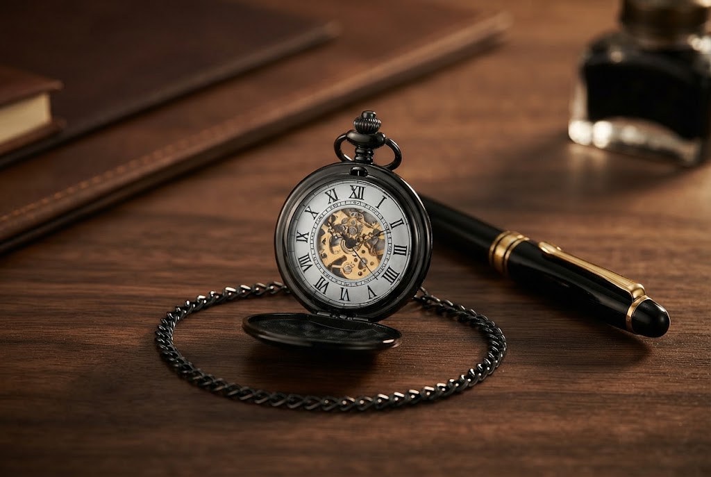 Montre à Gousset Mécanique Double Demi-chasseur - Double demi-chasseur noir