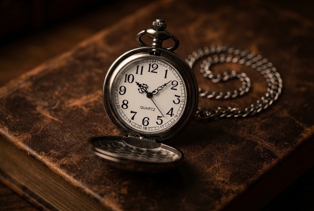 Montre à Gousset Quartz Zodiaque Chasseur - Couvercle qui cliquette, cadran clair